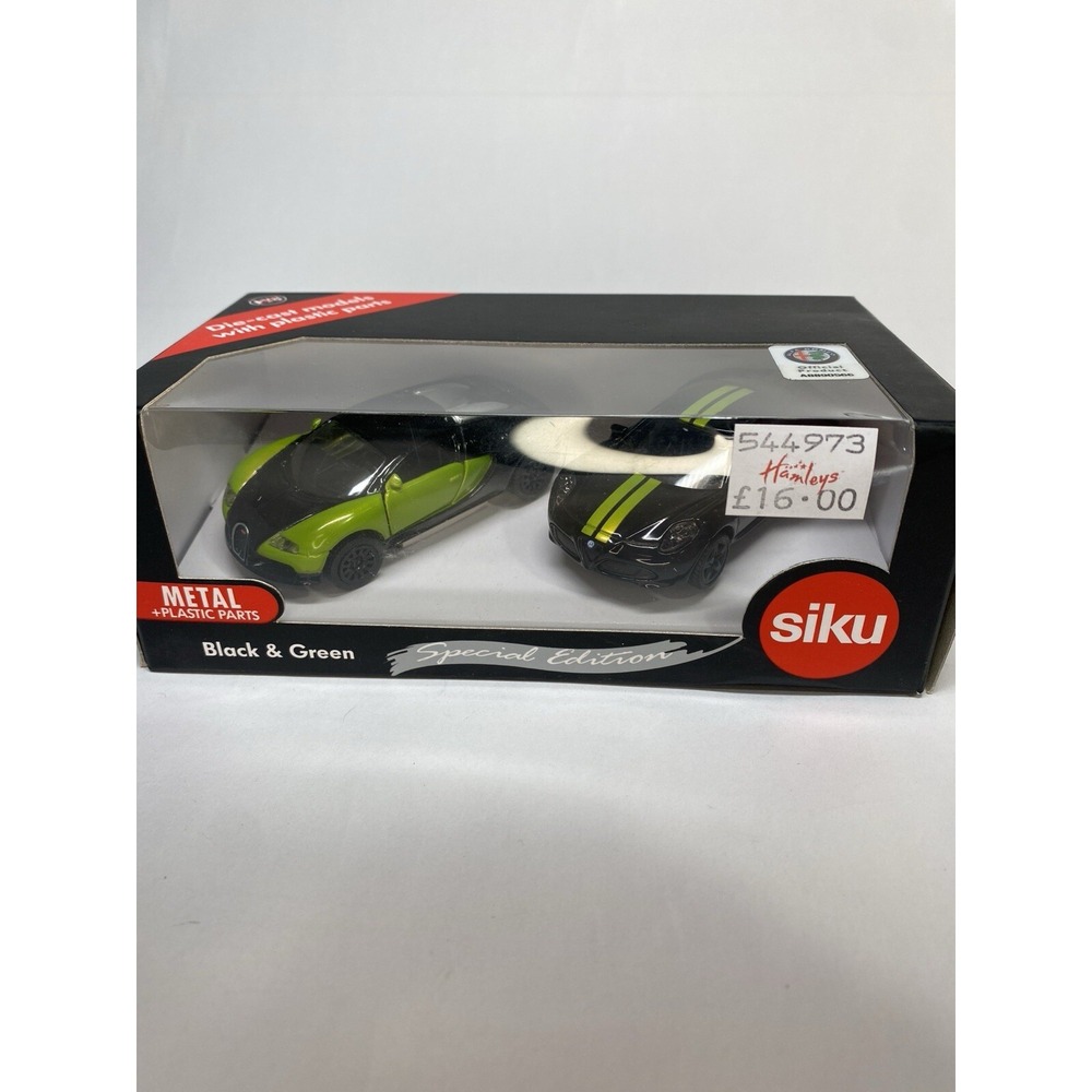 Siku 6309 Black & GreenSpecial Edition 2-Pack Includes Bugatti & Alfa Romeo